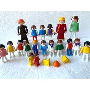 vintage Playmobil figures and accessories from the 1970s and 1980s